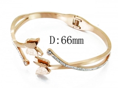 HY Wholesale Stainless Steel 316L Bangle(Crystal)-HY80B0977HML