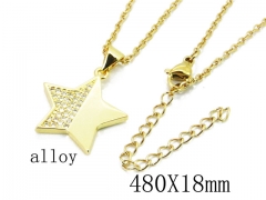 HY Stainless Steel 316L CZ Necklaces-HY54N0426ML