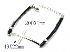 HY Stainless Steel 316L Bracelets (Rope Weaving)-HY64B1019HLV