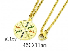 HY Stainless Steel 316L CZ Necklaces-HY35N0380HIT