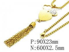 HY Wholesale 316L Stainless Steel Lover Necklace-HY02S2794HIE