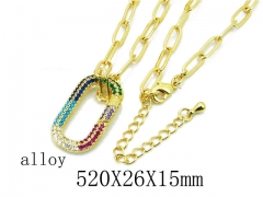 HY Stainless Steel 316L CZ Necklaces-HY35N0410HOX