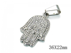 HY Wholesale Stainless Steel 316L CZ Pendant-HY15P0115HNV