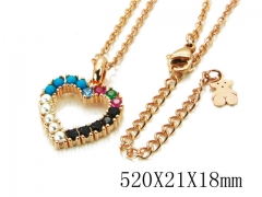 HY Wholesale 316L Stainless Steel Lover Necklace-HY90N0045HMX
