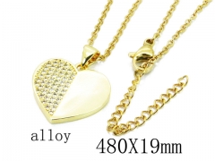 HY Wholesale 316L Stainless Steel Lover Necklace-HY54N0427M5