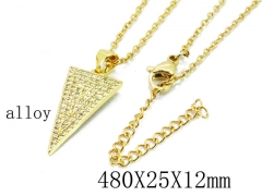 HY Stainless Steel 316L CZ Necklaces-HY54N0431NL
