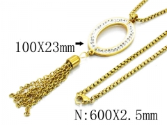 HY Stainless Steel 316L CZ Necklaces-HY02S2795HIQ