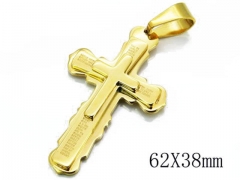 HY Stainless Steel 316L Cross Pendant-HYC08P0080H20