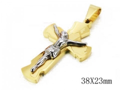 HY Stainless Steel 316L Cross Pendant-HYC09P0613H20