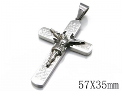 HY Stainless Steel 316L Cross Pendant-HYC09P0675H50