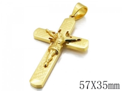 HY Stainless Steel 316L Cross Pendant-HYC09P0671H60