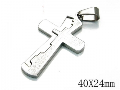 HY Stainless Steel 316L Cross Pendant-HYC09P0497HGG