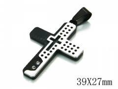 HY Stainless Steel 316L Cross Pendant-HYC09P0555HSS