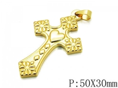 HY Stainless Steel 316L Cross Pendant-HYC70P0469LR
