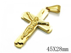 HY Stainless Steel 316L Cross Pendant-HYC09P0520HHX
