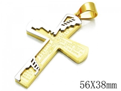 HY Stainless Steel 316L Cross Pendant-HYC09P0480HJS