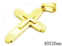 HY Stainless Steel 316L Cross Pendant-HYC09P0176HZZ