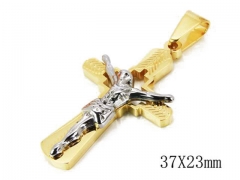 HY Stainless Steel 316L Cross Pendant-HYC09P0610H10