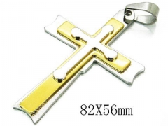 HY Stainless Steel 316L Cross Pendant-HYC08P0649HIG