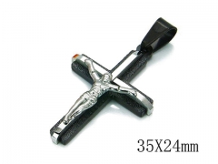 HY Stainless Steel 316L Cross Pendant-HYC09P0443PS