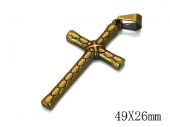 HY Stainless Steel 316L Cross Pendant-HYC70P0430KL