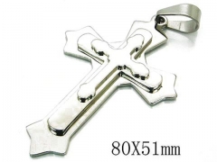HY Stainless Steel 316L Cross Pendant-HYC08P0642HHF