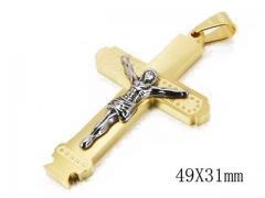 HY Stainless Steel 316L Cross Pendant-HYC09P0615H30