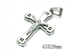 HY Stainless Steel 316L Cross Pendant-HYC09P0452PW