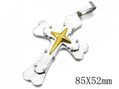 HY Stainless Steel 316L Cross Pendant-HYC08P0071H20