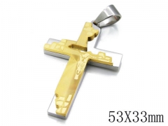 HY Stainless Steel 316L Cross Pendant-HYC09P0669H60