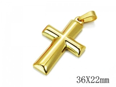 HY Stainless Steel 316L Cross Pendant-HYC70P0393LS