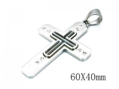HY Stainless Steel 316L Cross Pendant-HYC09P0587HIS
