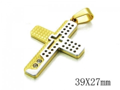 HY Stainless Steel 316L Cross Pendant-HYC09P0556HAA