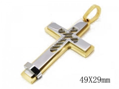 HY Stainless Steel 316L Cross Pendant-HYC09P0614H40