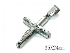 HY Stainless Steel 316L Cross Pendant-HYC09P0440OT