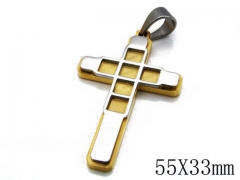 HY Stainless Steel 316L Cross Pendant-HYC09P0667H60