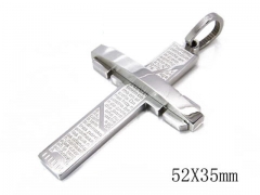 HY Stainless Steel 316L Cross Pendant-HYC09P0631H40