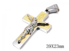 HY Stainless Steel 316L Cross Pendant-HYC09P0616H20