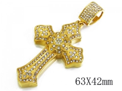 HY Stainless Steel 316L Cross Pendant-HYC15P0011J35