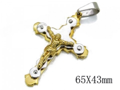 HY Stainless Steel 316L Cross Pendant-HYC08P0081H00