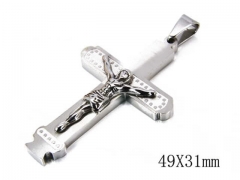 HY Stainless Steel 316L Cross Pendant-HYC09P0624H20