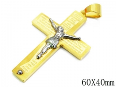HY Stainless Steel 316L Cross Pendant-HYC09P0137HJZ