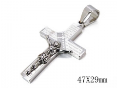 HY Stainless Steel 316L Cross Pendant-HYC09P0620H20