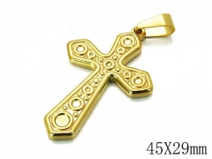 HY Stainless Steel 316L Cross Pendant-HYC70P0413LW