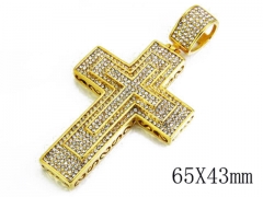 HY Stainless Steel 316L Cross Pendant-HYC15P0014K48