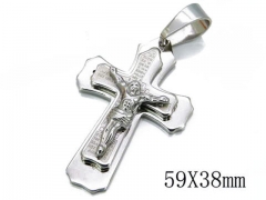 HY Stainless Steel 316L Cross Pendant-HYC08P0088O0
