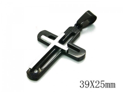 HY Stainless Steel 316L Cross Pendant-HYC09P0559HGG