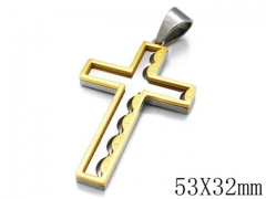 HY Stainless Steel 316L Cross Pendant-HYC09P0662H60