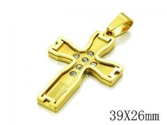 HY Stainless Steel 316L Cross Pendant-HYC09P0570HAA