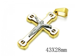 HY Stainless Steel 316L Cross Pendant-HYC09P0454HYCY